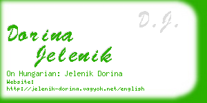 dorina jelenik business card